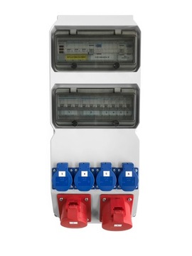 ROZDZIELNICA GOTOWA GNIAZDA 1x16/32A 400V / 4x230V