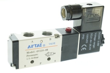 ЭЛЕКТРОМАГНИТНЫЙ КЛАПАН AIRTAC 4V210-08 BG 5/2 - 1/4- 24 В постоянного тока
