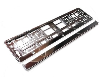 ХРОМИРОВАННАЯ РАМКА НОМЕРНОГО ЗНАКА, ХРОМИРОВАННАЯ, 2 ШТ.