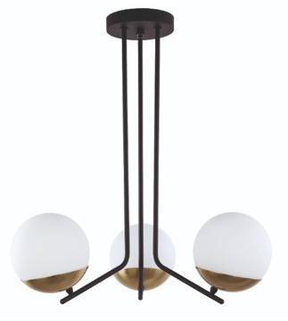 Lampa żyrandol loft czarny szkło kula SANTA 1719 J