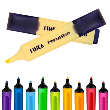 ZAKREŚLACZ HEYKKA LINEA PASTELOWY KOLOR ŻÓŁTY