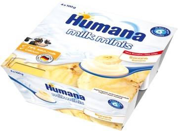 HUMANA DESEREK JOGURTOWY PO 6 MIESIĄCU O SMAKU BANANOWYM 4x100G
