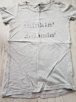 BLUZKA DAMSKA T-shirt Szary STRADIVARIUS r. 36 S