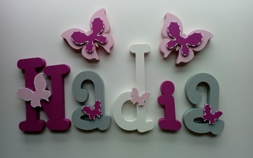 3D НАСТЕННЫЕ БУКВЫ 20 СМ, 5-буквенное ИМЯ РЕБЕНКА