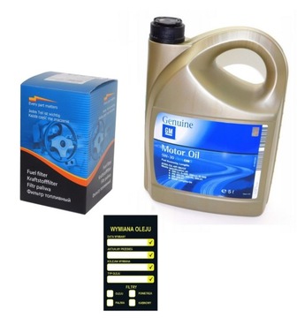 FILTR oleju + OLEJ GM 5w30 5L OPEL Astra 4 IV J 1.4 turbo