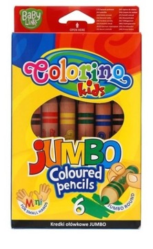 Мелки COLORINO CHILD'S FIRST, ТОЛСТЫЕ, НАТУРАЛЬНЫЕ, 6 цветов