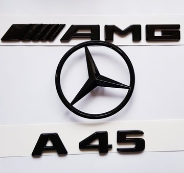 Mercedes C E A CLA GLA C63 Черный значок AMG