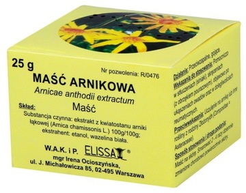 MAŚĆ ARNIKOWA 25 g Stłuczenia, siniaki i obrzęki