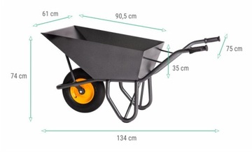 Тачка KELBERG PAVEMENT 120L КОНСТРУКЦИЯ 2,5 мм VTL