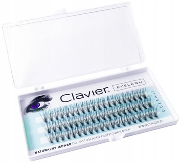 Kępki Rzęsy Clavier Jedwabne Naturalne Gęste - 12 mm