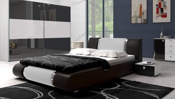 ŁÓŻKO DO SYPIALNI Z ECO SKÓRY 160X200 POJEMNIK