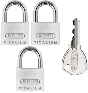 ABUS 3 KŁÓDKI NA 1 KLUCZ KŁÓDKA WODOODPORNA 40MM