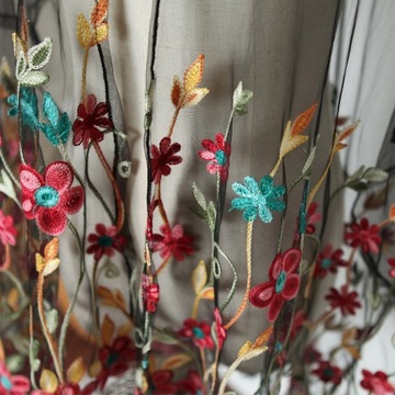 УНИВЕРСАЛЬНЫЙ ПЕНИУАР С ЦВЕТОЧНОЙ ВЫШИВКОЙ КРАСОТА МОДА АЗИАТСКИЙ СТИЛЬ ТУРЕЦКИЙ ЦВЕТОК