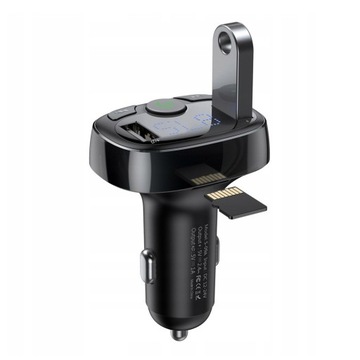 BASEUS TRANSMITER ŁADOWARKA 2xUSB FM BLUETOOTH CZYTNIK KART MICRO SD MP3