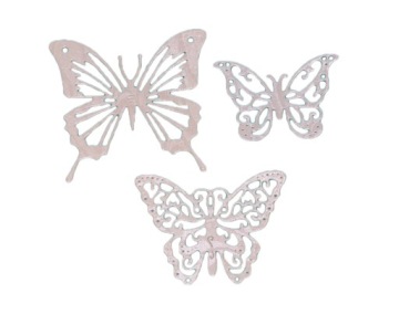 Скрапки Butterfly, голубые бабочки, 7 шт.