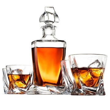 BOHEMIA QUADRO WHISKY KARAFKA + 6 SZKLANEK PREZENT