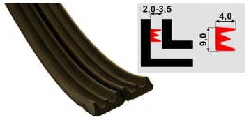 Самоклеящийся уплотнитель для окон и дверей Е