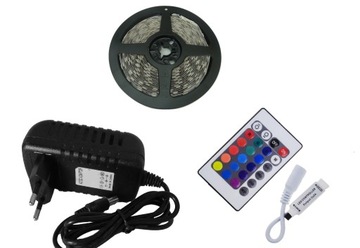 ZESTAW taśma RGB 5050 150 LED 2,5m + ster + zas
