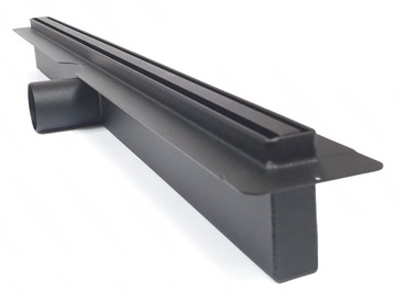 POLSKI odpływ liniowy 100 CM czarny NISKI - SLIM