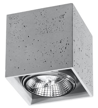 Nowoczesny Lampa LED Plafon VALDE Beton SOLLUX