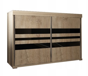 komoda drzwi przesuwne DIEGO 140cm biała, sonoma