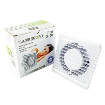 Вентилятор для ванной с таймером Planet 100 работает очень тихо.