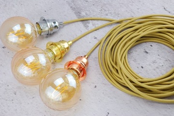 плетеный золотой кабель лофт-паук в стиле ретро