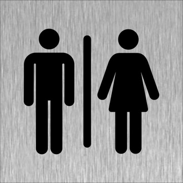 МУЖСКАЯ ЖЕНСКАЯ ПИКТОГРАММА НА УНИТАЗНОЙ ТАБЛИЧКЕ WC ALU