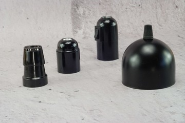 Черная матовая металлическая розетка для одного кабеля может короблять чердак