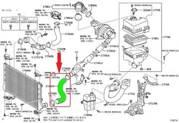 TRUBKA WAZ TURBO INTERCOOLER TOYOTA RAV 4 2.2 D4D