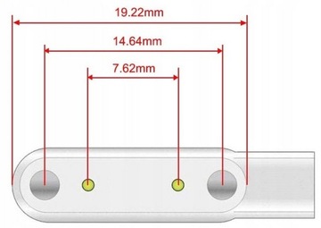 USB-КАБЕЛЬ ПИТАНИЯ МАГНИТНОЕ ЗАРЯДНОЕ УСТРОЙСТВО SMARTWATCH 2 PIN 7,62 мм