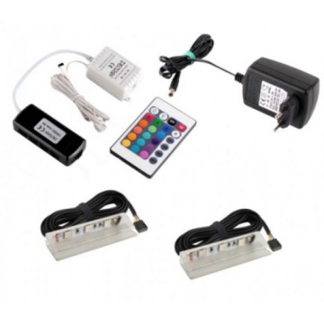 Oświetlenie LED RGB do półek szklanych 2-punktowe