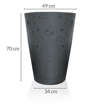 Antila Industrial Большой бетонный цветочный горшок H = 70 см