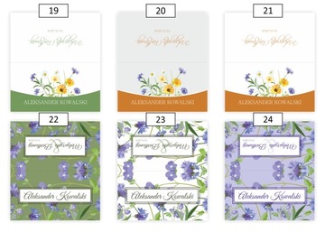 СВАДЕБНЫЕ ВИЗИТКИ НА СТОЛ с полевыми цветами