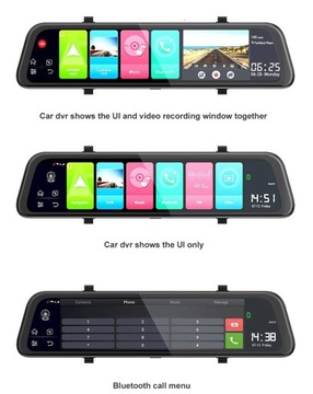 Новейшее 12-дюймовое зеркало Android ADAS 4G WiFi GPS