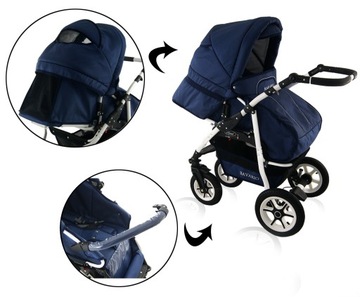 ДЕТСКАЯ КОЛЯСКА 3-В-1 BAVARIO GŁEB SPA KRASNAL