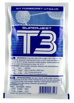T3 MOCNE drożdże gorzelnicze zacier keg bimber