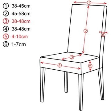 НАБОР ИЗ 6 ШТ. Чехлы БЕЖЕВЫЙ ЧЕК НА СТУЛ, ГИБКИЙ, УНИВЕРСАЛЬНЫЙ