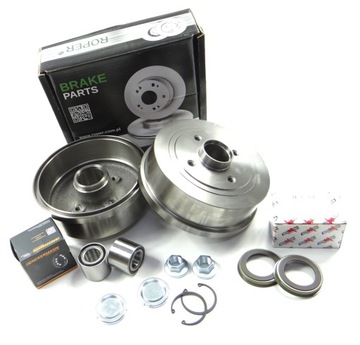 BĘBNY HAMULCOWE + ŁOŻYSKA OPEL TIGRA CORSA C +ABS