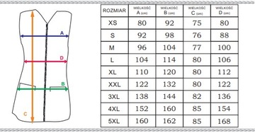 WYGODNY FARTUCH BEZ RĘKAWÓW NA SUWAK r. XS