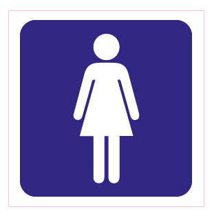 ZESTAW NAKLEJEK WC damski męski 10cm
