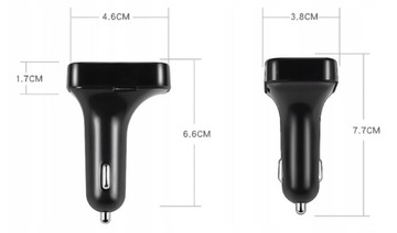 FM-передатчик Bluetooth, 2 USB-зарядное устройство для ЖК-дисплея, MP3 SD