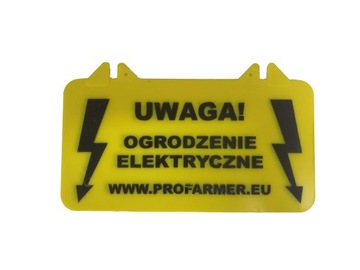 Tabliczka pastuch elektryczny ogrodzenie elektryczne elektryzator taśma 10x
