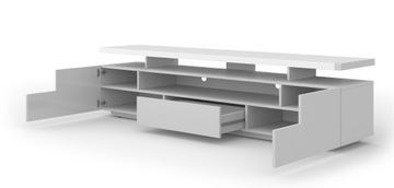 EVA PREMIUM Тумба под телевизор 195 см, черный глянцевый + LED