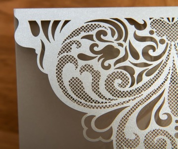 ЛАЗЕРНАЯ ВЫРЕЗКА СВАДЕБНЫЕ ПРИГЛАШЕНИЯ, ЖЕМЧУГ