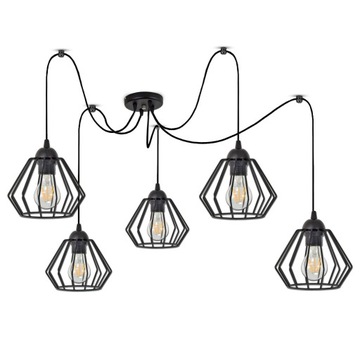 LAMPA WISZĄCA SUFITOWA ŻYRANDOL PAJĄK EDISON LOFT