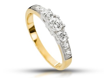 ABgold pierścionek z brylantami 0,50ct Si/G w.24h