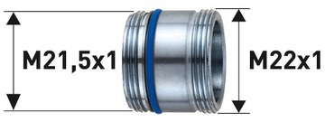 Adapter do kranu Neoperl Cache JR M21,5x1 /M22x1