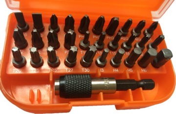 Набор бит 31 шт. Pozidriv, TORX, шестигранник, держатель BAHCO 1/4 дюйма