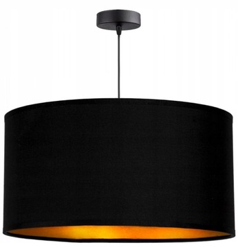 LAMPA WISZĄCA SUFITOWA ŻYRANDOL ZŁOTA ABAŻUR LED